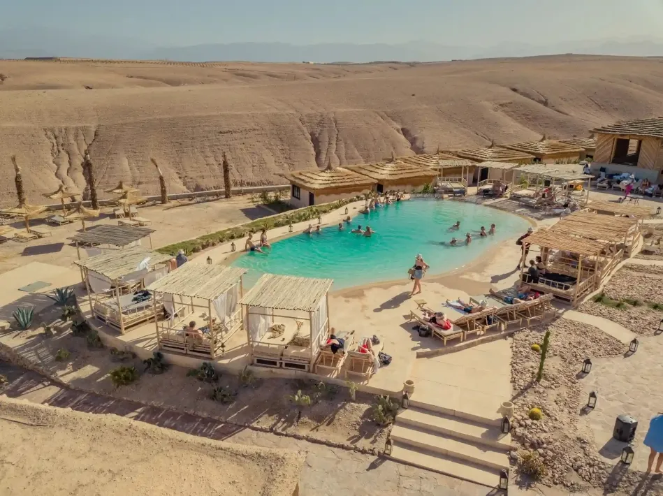 Swimming pool in Agafay Desert